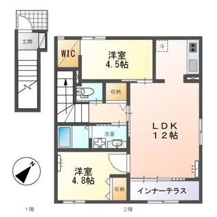フロレゾン柏~Floraison Kashiwa~【2階】の間取り