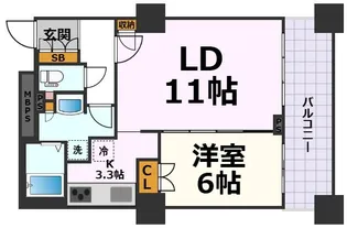 パークアクシス名駅南【10階】の間取り