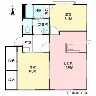 パジオン南正丹小路 B棟【1階】の間取り