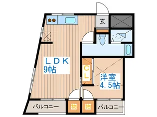 パルスコートII【3階】の間取り