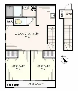 エコークレストII【2階】の間取り