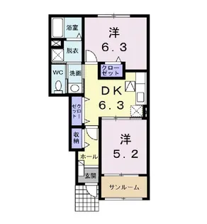 ラミーズ アヴェニュー【1階】の間取り