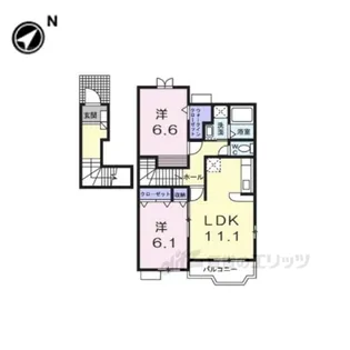 フォレストパーク 壱番館【2階】の間取り