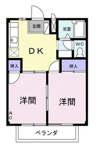フレンドリータウンA【2階】の間取り