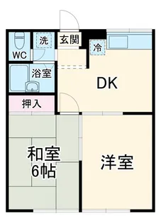 エステートピアマルイI【2階】の間取り