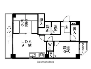 ランパート池場【1階】の間取り