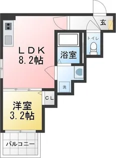 クラール川名【1階】の間取り