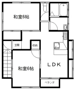 寿町 高尾貸家【2階】の間取り