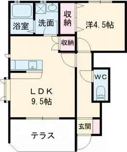 パルティールB【1階】の間取り