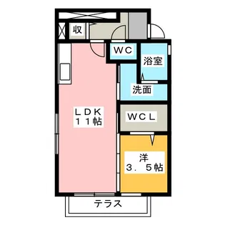 ローズコート佐藤【1階】の間取り