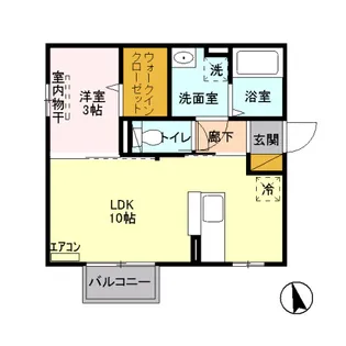 セレクトB【2階】の間取り