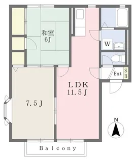 グリーンパレスB【1階】の間取り