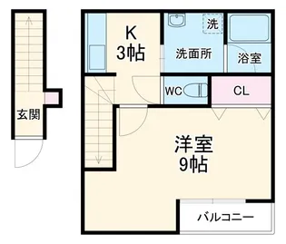サンシアルザ新地【2階】の間取り