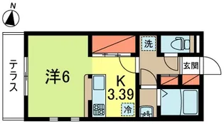 サットンプレイス・椿原【1階】の間取り