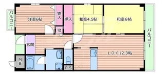 アルデール緑地【4階】の間取り