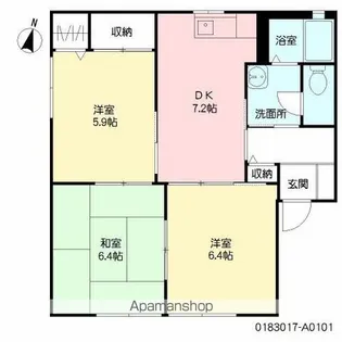 カントリーヴァレー I【1階】の間取り
