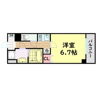 S RESIDENCE難波Viale【4階】の間取り