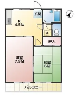 サンハイツ天野I【2階】の間取り