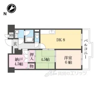 サンレスポアール【5階】の間取り