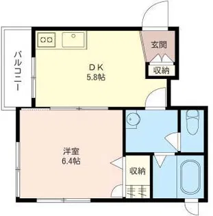 カサ・フローレス【2階】の間取り