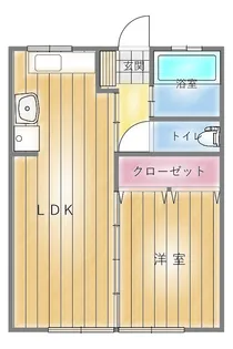 コーポ白百合【2階】の間取り