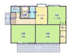 群馬県北群馬郡吉岡町大字大久保【一戸建】の間取り