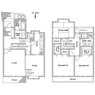 東京都豊島区千早2【一戸建】の間取り
