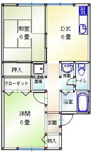 プリシェール池田【1階】の間取り