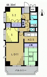シャルマン318【3階】の間取り
