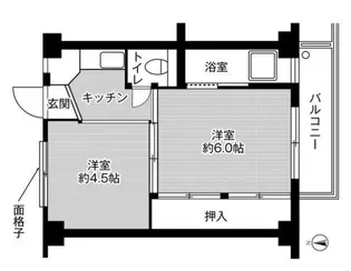 ビレッジハウス亀田3号棟【1階】の間取り