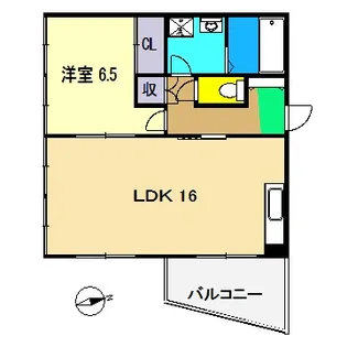 CASA DI SOLE 南棟【2階】の間取り