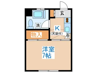 ロジュモン富貴【1階】の間取り