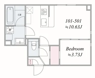 Glicina大森山王【1階】の間取り