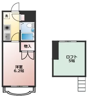 シティパレス関間6【2階】の間取り