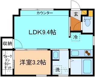サン・ステージ疋田【1階】の間取り