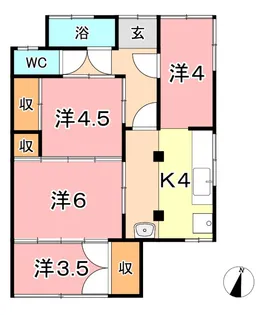 岡山県倉敷市水島北春日町【一戸建】の間取り