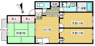 メゾン小串A【2階】の間取り