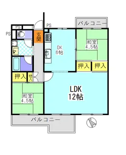 若葉台第一住宅【4階】の間取り