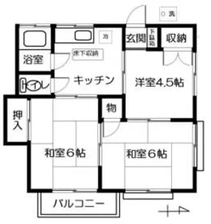 堀川コーポ【2階】の間取り