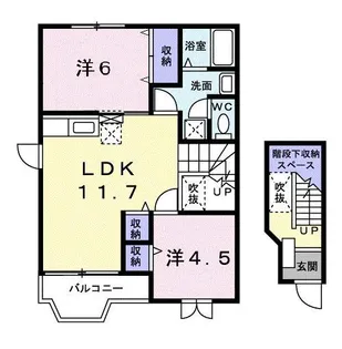 サウス・ウインド【2階】の間取り