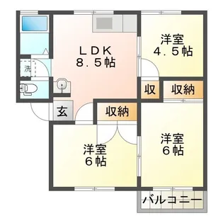 メゾンエバンジェルA【1階】の間取り