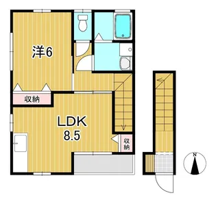 リッツガーデン久慈B【2階】の間取り