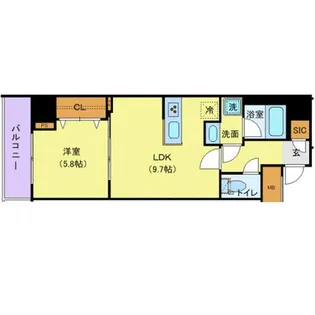 東京都荒川区西日暮里1【マンション】の間取り