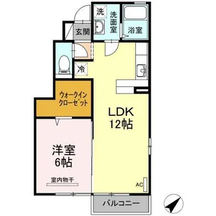 レーブ ルミエール【1階】の間取り