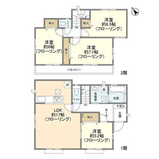 東京都八王子市下恩方町【一戸建】の間取り