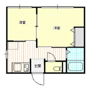 新潟県新発田市住吉町2【アパート】の間取り