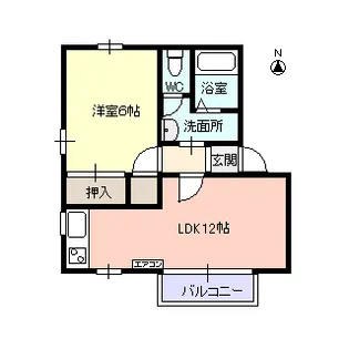 フレグランス・ヴェール【1階】の間取り