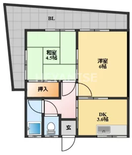 ひかりハイツII【1階】の間取り