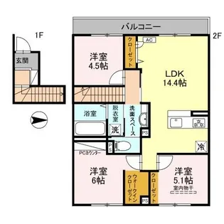 グルーヴィフィールド【2階】の間取り
