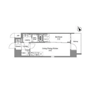 ザ・グリッド 千林レジデンス【8階】の間取り